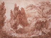 Jean-Honore Fragonard Park Landscape oil painting on canvas